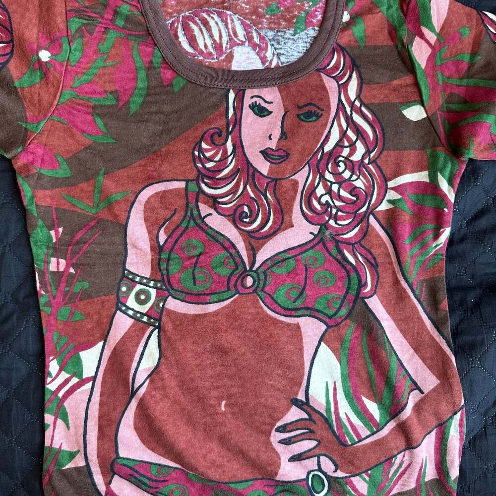 DEADSTOCK Custo Barcelona Vintage Women's Top Y2K